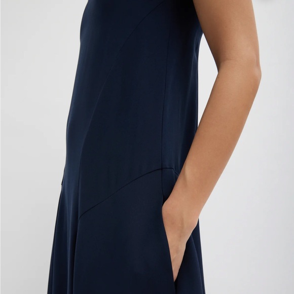 Tibi 4-Ply Silk Strapless Sculpted Dress - Dark Navy - Picture 4 of 10